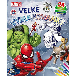 Omaľovanky - veľké so samolepkami JM - Marvel