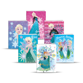 Zošit A4, linajkový, 42 listový - Premium Frozen, s glittrom