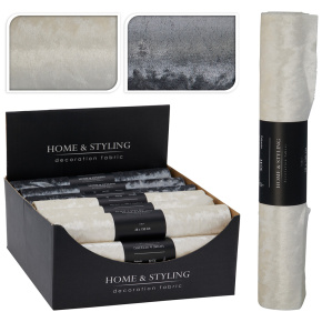 Organza látková 28x150 cm - lesklý zamat (mix 2 farieb)