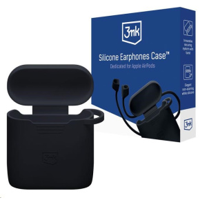 3mk ochranný kryt Silicone AirPods Case pro Apple AirPods 2nd gen., černá