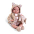 Bábika - novorodenec Luca v kabátiku z ovčej vlny, 42 cm