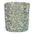 Svietnik sklenený, multicolor glitter 9 cm