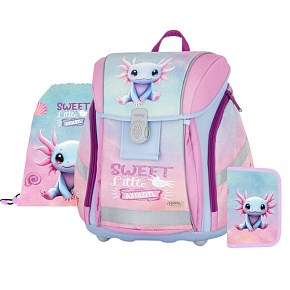 Školská taška (3-dielny set) PREMIUM LIGHT - Axolotl