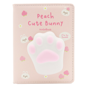 Detský zápisník 127 x 175 mm, 80 listov, mäkká PU obálka - Cat Paw