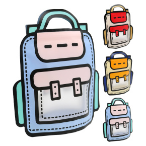 Rýchlouzatváracie vrecko v tvare školskej aktovky PVC 24 x 28 cm (mix farieb)