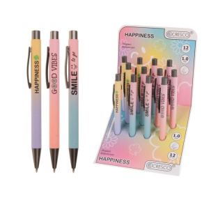 Pero guľôčkové HAPPINESS (mix /cena 1ks) modrá náplň Pero guľôčkové HAPPINESS (mix /cena 1ks) modrá náplň