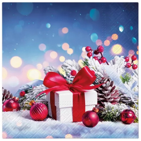 Obrúsky TaT 33x33cm Gift With A Red Bow Obrúsky TaT 33x33cm Gift With A Red Bow