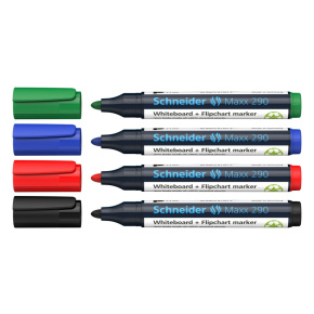 Popisovač Schneider Maxx 290 na biele tabule - sada 4 ks Popisovač Schneider Maxx 290 na biele tabule - sada 4 ks
