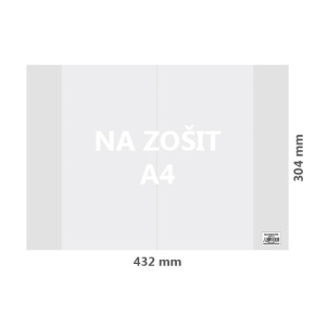 Obal na zošit A4 PVC 432x304 mm, hrubý/transparentný, 10 ks