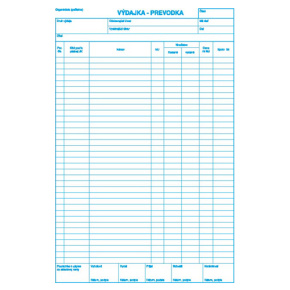 Výdajka - prevodka A4, samoprepis (313)