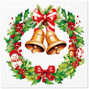 Obrúsky PAW L 33x33cm Jingle Bells Bliss Obrúsky PAW L 33x33cm Jingle Bells Bliss