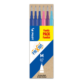 Náplň gumovacia PILOT Frixion 0,7 mm/6 ks - 3xmodrá, 1xružová, 1xfialová, 1xsvetlomodrá Náplň gumovacia PILOT Frixion 0,7 mm/6 ks - 3xmodrá, 1xružová, 1xfialová, 1xsvetlomodrá