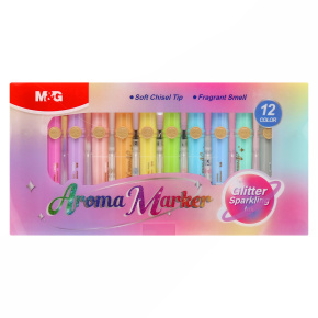 Zvýrazňovač M&G Aroma Marker Glitter (sada 12 farieb) Zvýrazňovač M&G Aroma Marker Glitter (sada 12 farieb)