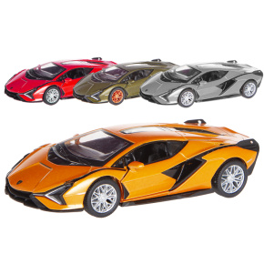 Auto Lamborghini Sian 12,5 cm 1:40 kov spätný chod 4farby 12ks v DBX