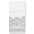 Vrecká na príbory PAW AIRLAID 40x40cm Royal Lace Silver, 25 ks/bal