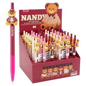 Pero gélové JUNIOR Nandy Bear 0,5 mm medveď - modrá náplň (mix /cena 1ks)