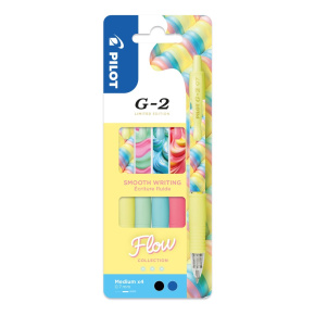 Roller gélový PILOT G-2 Flow 0,7 mm (sada 4 ks) - modrá /čierna náplň Roller gélový PILOT G-2 Flow 0,7 mm (sada 4 ks) - modrá /čierna náplň