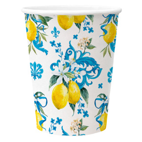 Papierový pohár PAW Eco 250 ml Sicilian Floral Whimsy / 8 ks