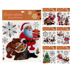Adhézne nálepky vianočné 31,5 x 39,5 cm (mix tradičných motívov /cena 1 bal.) Adhézne nálepky vianočné 31,5 x 39,5 cm (mix tradičných motívov /cena 1 bal.)