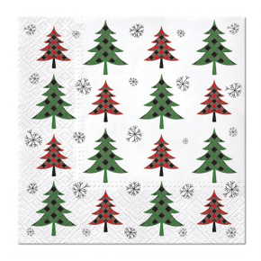 Obrúsky PAW L 33x33cm Christmas Tree Check (red and green) Obrúsky PAW L 33x33cm Christmas Tree Check (red and green)