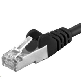 PREMIUMCORD Patch kábel CAT6a S-FTP, RJ45-RJ45, AWG 26/7 0,5m čierny