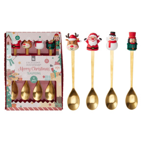 Malé lyžičky /vidličky - vianočná sada 4 ks Malé lyžičky /vidličky - vianočná sada 4 ks