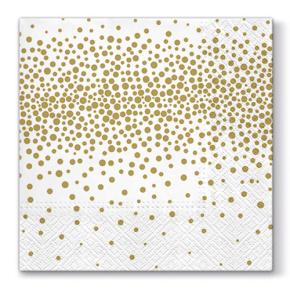 Obrúsky PAW L 33x33cm Confetti - gold