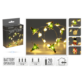 Svetelná reťaz 20 mikro LED biela teplá, dĺžka 95 cm (4 varianty) Svetelná reťaz 20 mikro LED biela teplá, dĺžka 95 cm (4 varianty)
