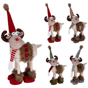 Stojaci sob so zimnými doplnkami 23x37 cm (mix 4 dizajnov /cena za 1 ks) Stojaci sob so zimnými doplnkami 23x37 cm (mix 4 dizajnov /cena za 1 ks)