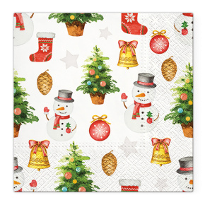 Obrúsky TaT 33x33cm Snowmen Pattern Obrúsky TaT 33x33cm Snowmen Pattern