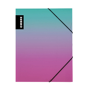 Odkladacia mapa s 3 chlopňami a gumičkou A4 PP OMBRE ružová