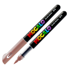 Popisovač M&G MOCALO Acrylic Marker, štetcový hrot - Grey Brown 206 Popisovač M&G MOCALO Acrylic Marker, štetcový hrot - Grey Brown 206
