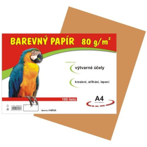 Kopírovací papier A4 80g/100 listov, hnedý
