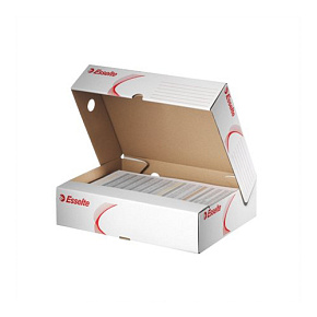Archívny box A4 / 80 mm, kartón, horizontálny, ESSELTE "Standard", biely Archívny box A4 / 80 mm, kartón, horizontálny, ESSELTE "Standard", biely