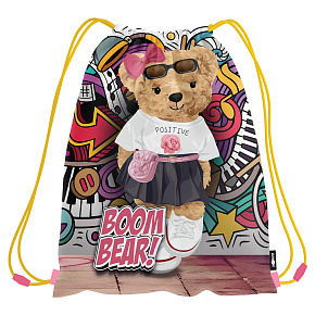 Vrecko na prezuvky s potlačou JUNIOR S9 - Boom Bear - medveď