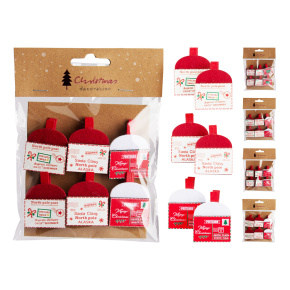 Dekorácie - štipce drevené s vianočnou obálkou (mix dizajnov /sada 6ks) Dekorácie - štipce drevené s vianočnou obálkou (mix dizajnov /sada 6ks)