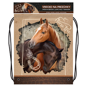 Vrecko na prezuvky s potlačou - Seria 5 Horse Love - kôň