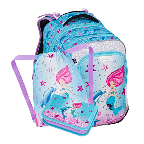 Školský batoh (3-dielny set) BagMaster Lumi 24 A - Morská panna