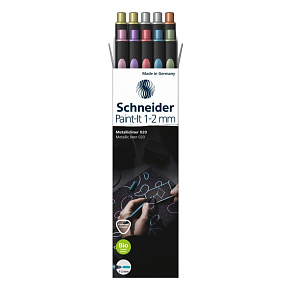 Popisovač Schneider Paint-It 020 Metallic hrot 1-2mm (sada 10 ks)