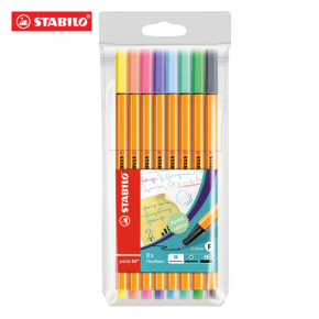 Liner - STABILO point 88 - 8 ks balenie - Pastelové farby