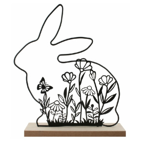 Zajac z kovu 23 x 26 x 5 cm na postavenie