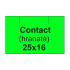 Etikety cen. CONTACT 25x16 hranaté - 1125 etikiet/kotúčik, zelené