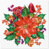 Obrúsky PAW L 33x33cm Poinsettia With Cones