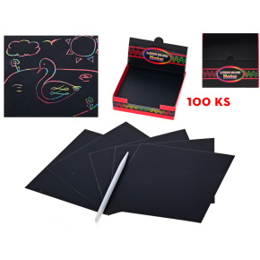 Vyškrabávacie obrázky 100ks s ceruzkou v krabičke Vyškrabávacie obrázky 100ks s ceruzkou v krabičke