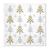 Obrúsky PAW L 33x33cm Christmas Tree Check (gold and silver)