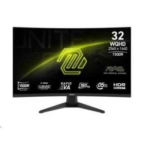 MSI LCD MAG 321CQF E18, 31.5",  2560x1440, Rapid VA, 0,5 ms, VESA 100x100, Black