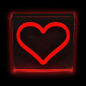2Kids Toys LED NEON LIGHT lampička Srdce červené