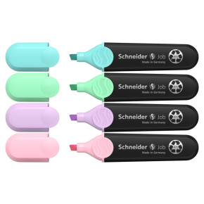 Zvýrazňovač Schneider Job pastel - sada 4 ks