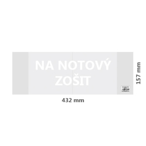 Obal na notový zošit PVC 432x157 mm, hrubý/transparentný, 1 ks