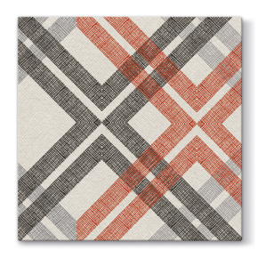 Obrúsky PAW AIRLAID L 40x40cm Stylish Check Orange